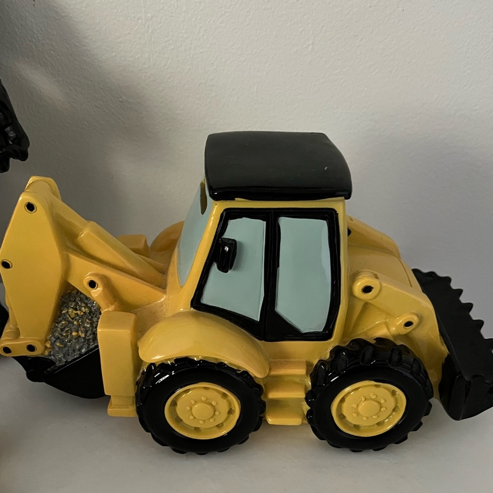 Construction ceramic piggy bank